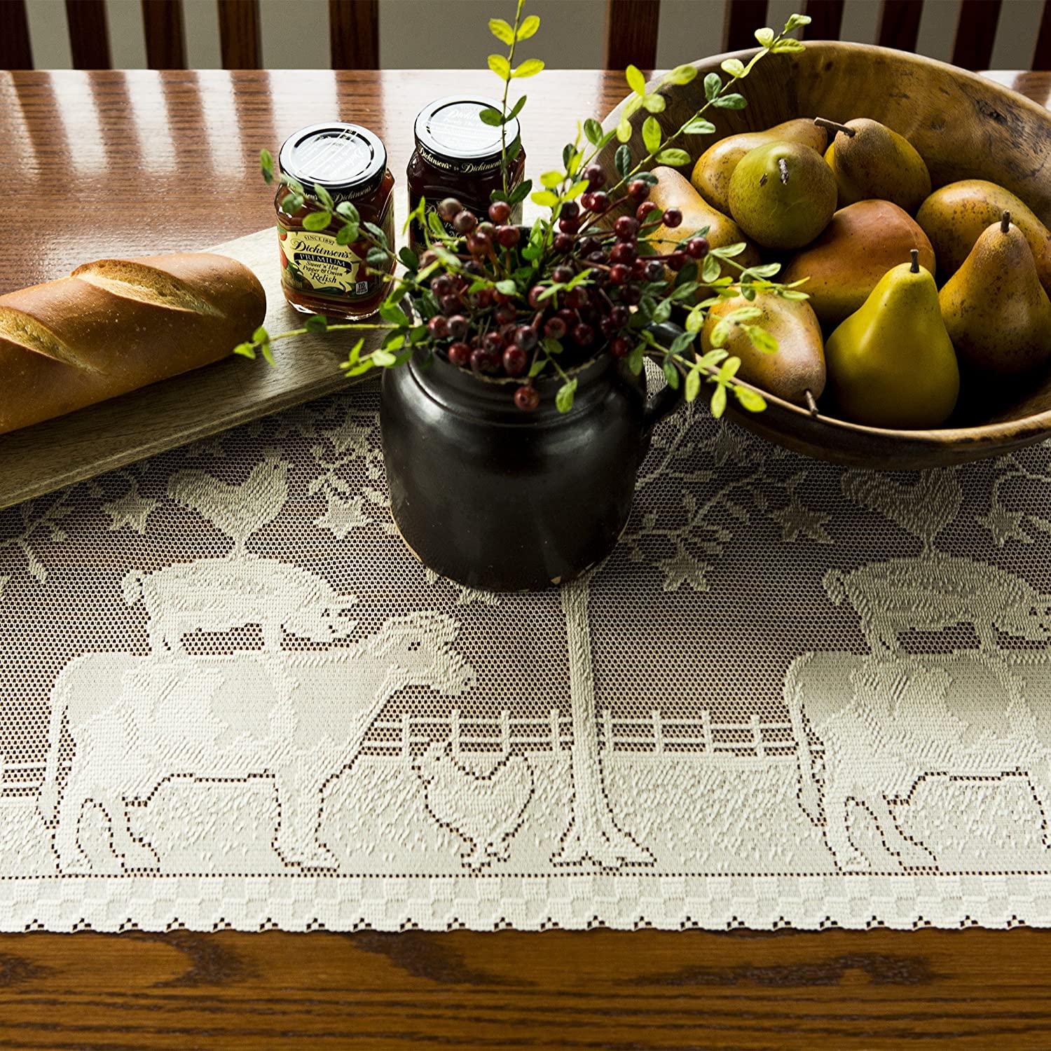 Farmhouse Lace Table Runners 45"