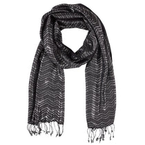 Neck Scarf Black Silver Shimmer - Pine Hill Collections 