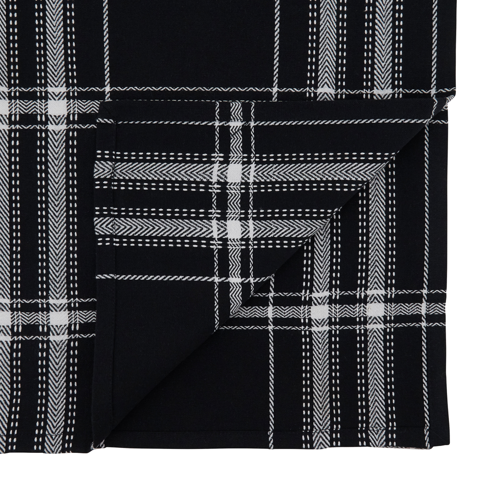 Table Runner - Plaid Black and White