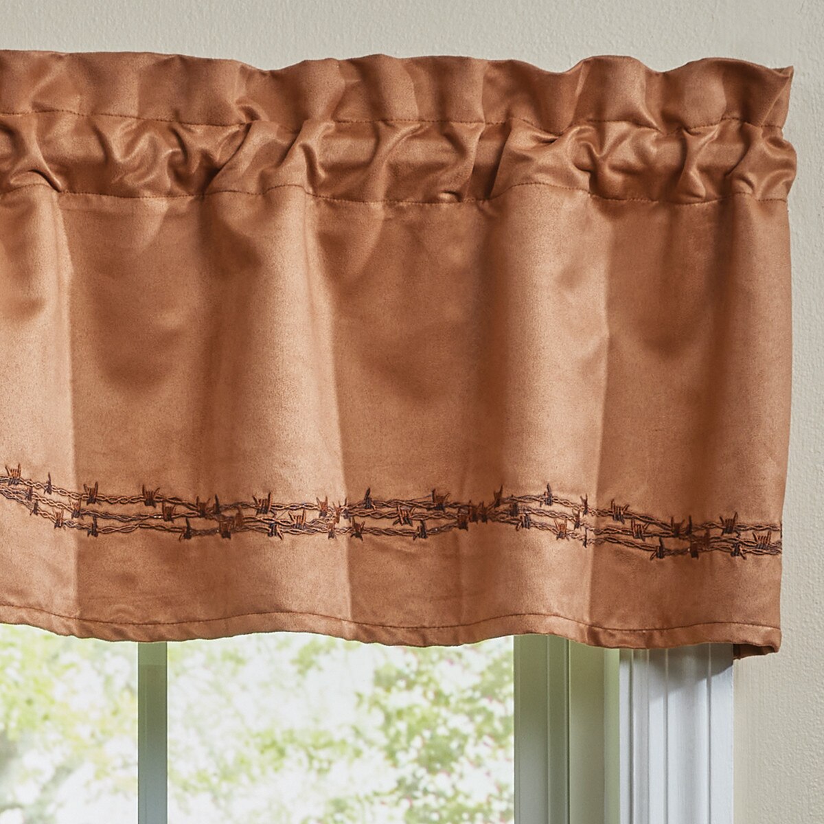 Barbed Wire Lined Valance
