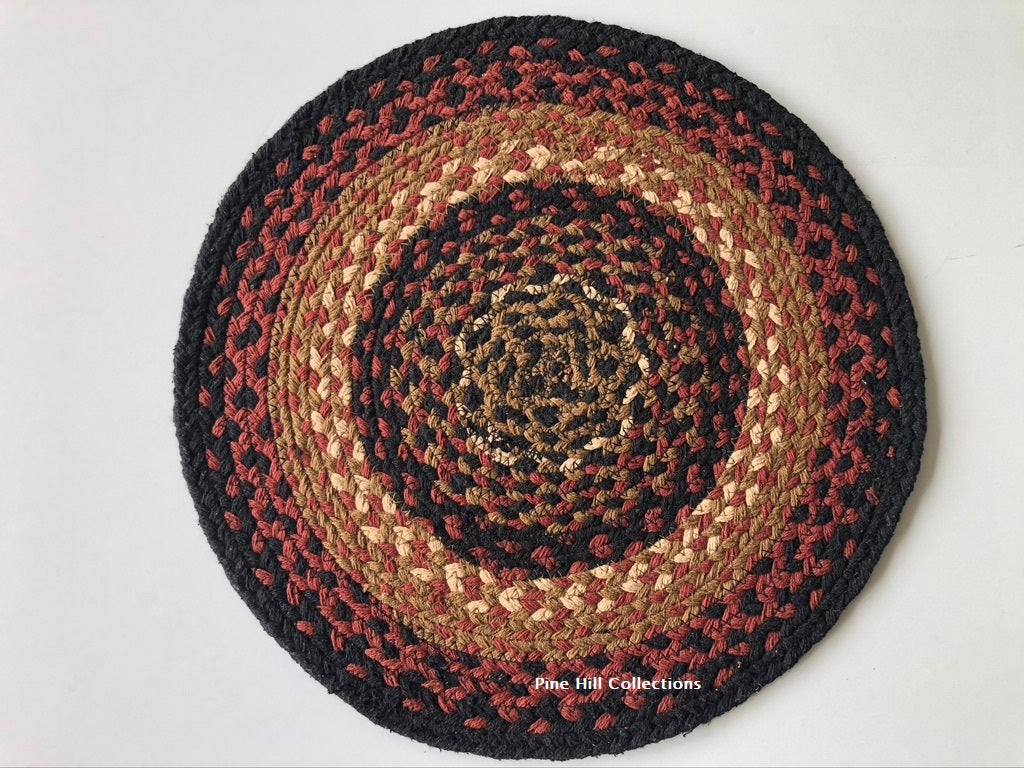 Folk Art 15" Braided Round Placemats