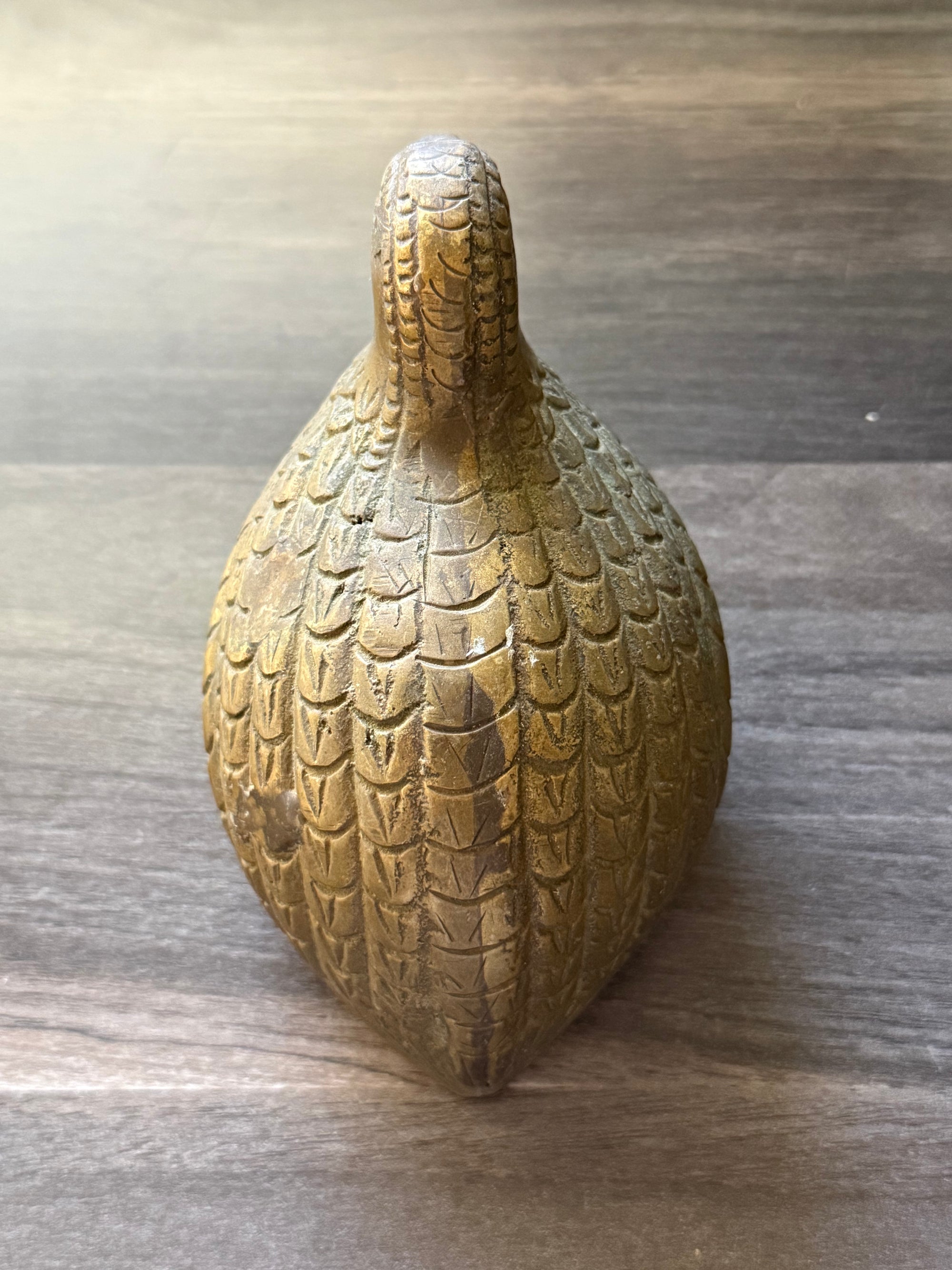 Vintage Brass Quail Figurine – 6.5” | The Heirloom Collection
