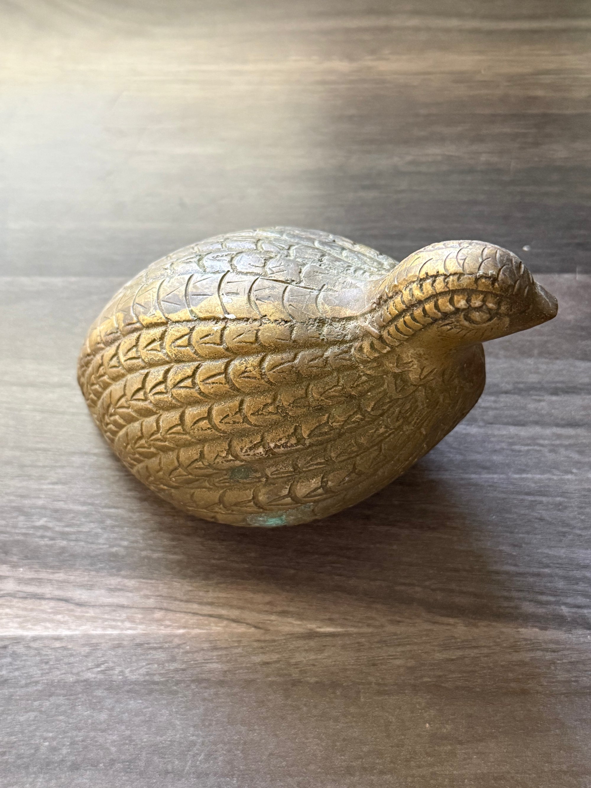 Vintage Brass Quail Figurine – 6.5” | The Heirloom Collection