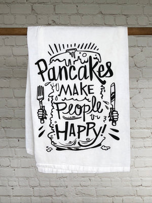 Dish Towels - Pancakes Make People Happy