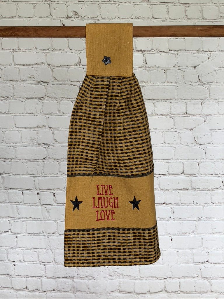 Hanging Hand Towel - Live Laugh Love