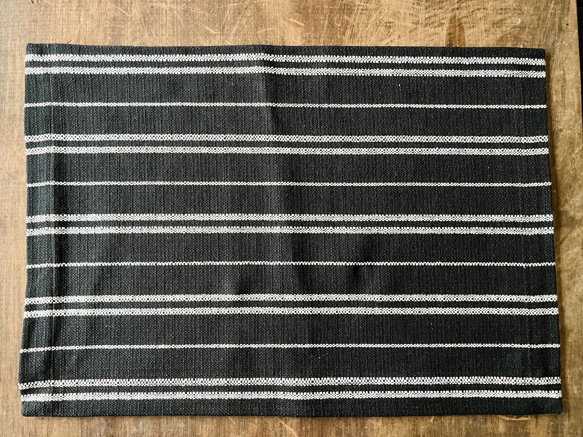 Railroad Stripe Woven Placemats Set of 2