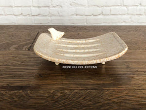Soap Dish - Stoneware with Bird