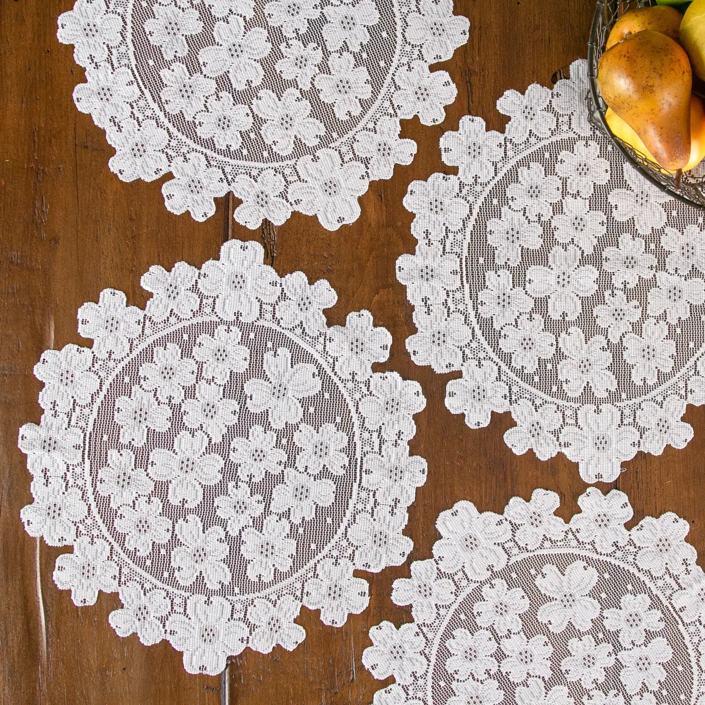 Heritage Lace Dogwood Round Lace Doily - 14"