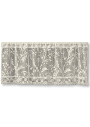 Coventry Lace Valance with Trim 45"x 18" Ivory by Heritage lace 