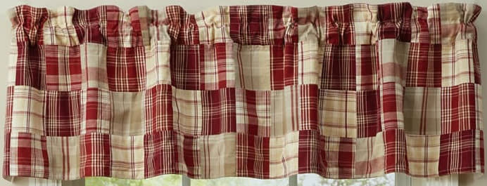 Barnside Lined Patch Valance Curtain