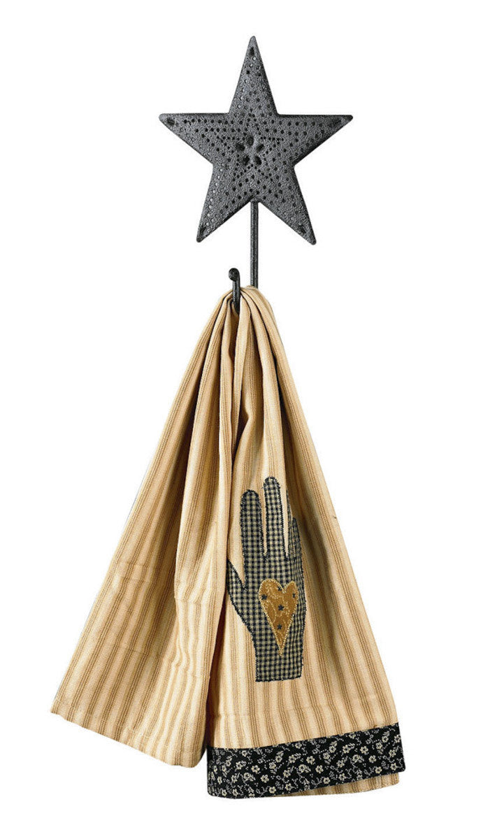 Star Punched Black Single Hook