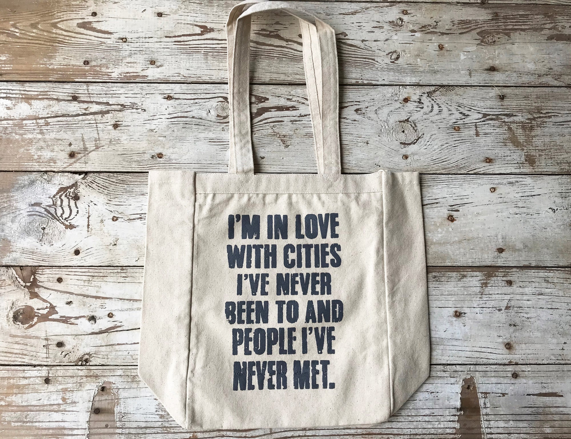 Canvas Tote - I'm In Love With Cities