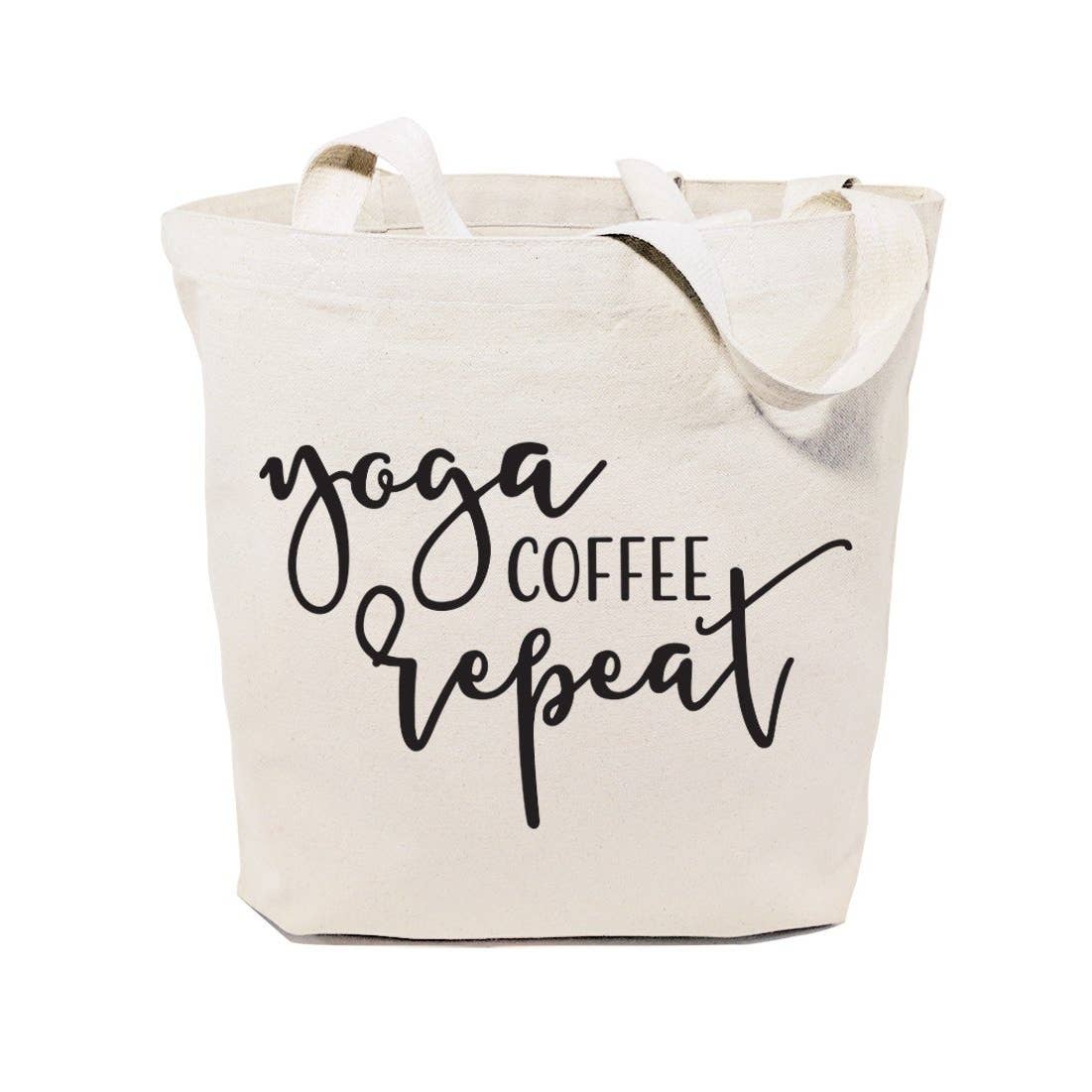 Canvas Tote - Yoga, Coffee, Repeat