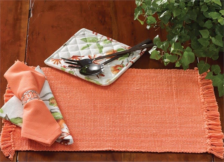 Casual Classics Nectarine Solid Placemats Set of 2