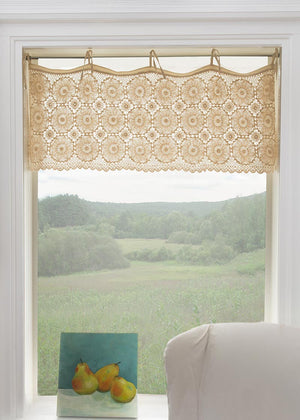 Crochet Envy Medallion Valance in Natural by Heritage Lace