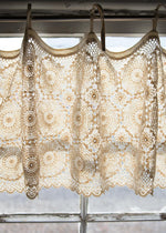 Crochet Envy Medallion Valance in Natural 45" x 16"