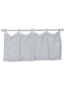 Crochet Envy Medallion Valance in White by Heritage Lace