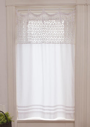 Crochet Envy Pearl Panels 63" in white or natural by Heritage Lace