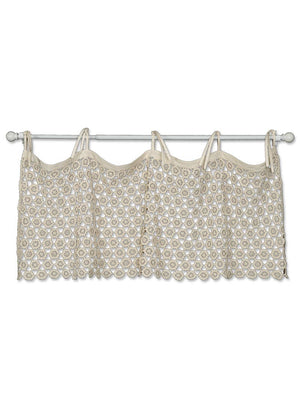 Vintage Style Crocheted Valance in Natural by Heritage Lace