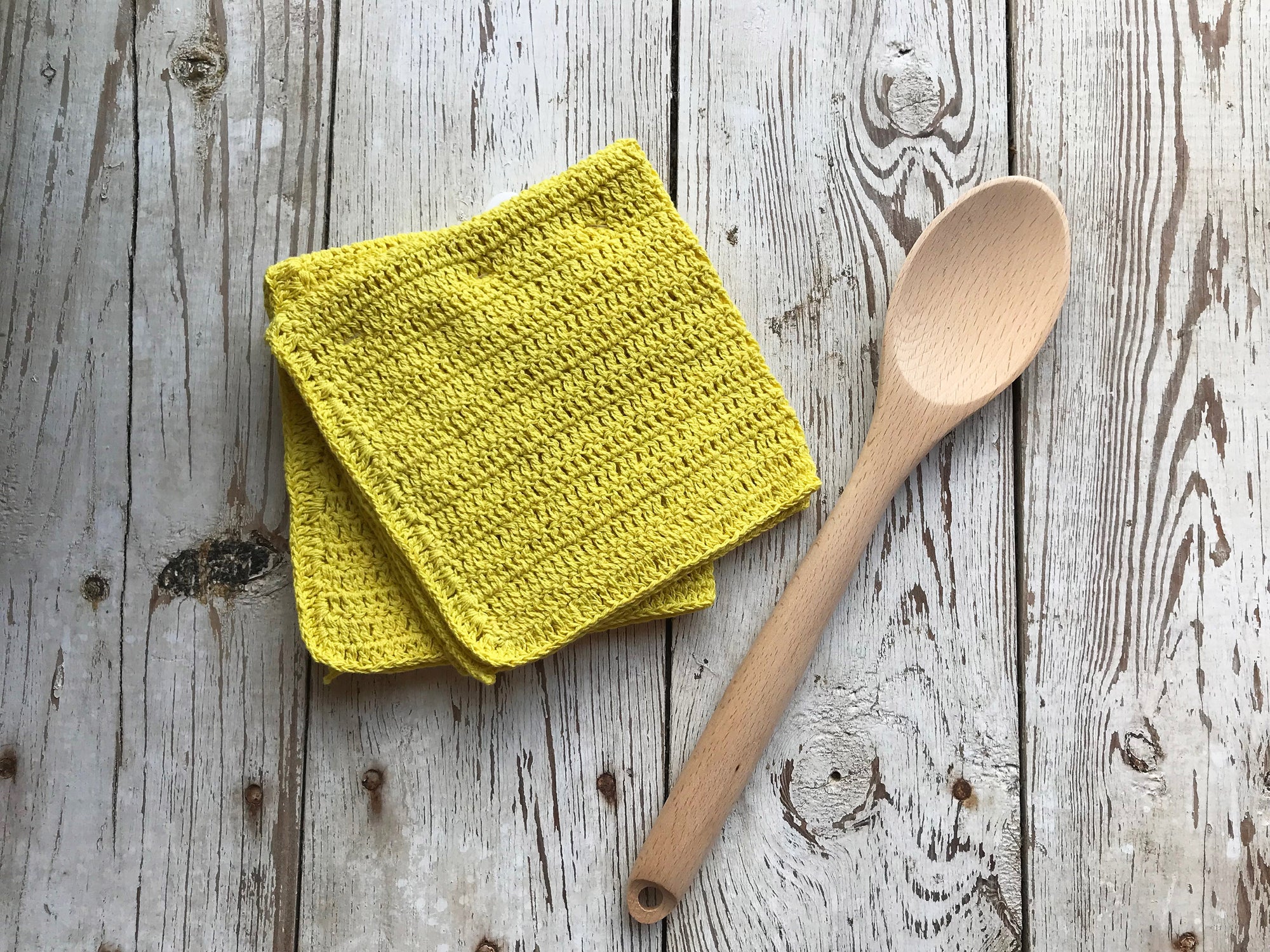 Dish Cloth Set of 2 - Yellow