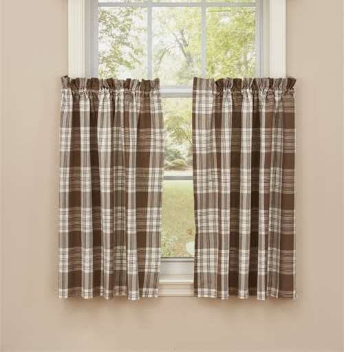 Dylan Taupe 36" Tier Curtains