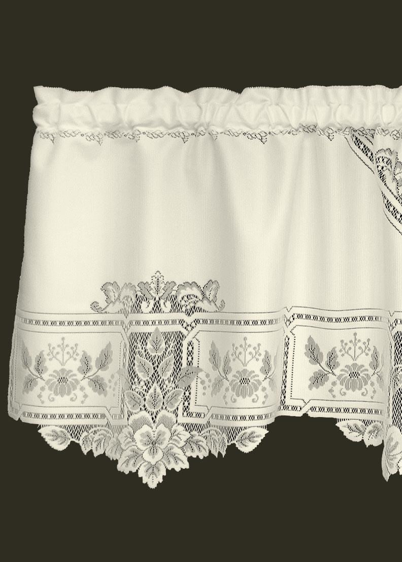 Heirloom Lace Solid Valance Curtains