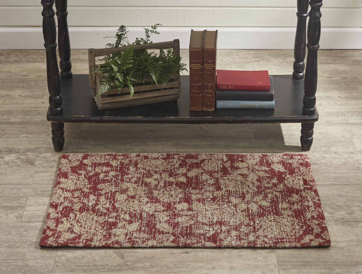 Rustic Floral 2' x 3' Chenille Floor Rugs - Pine Hill Collections