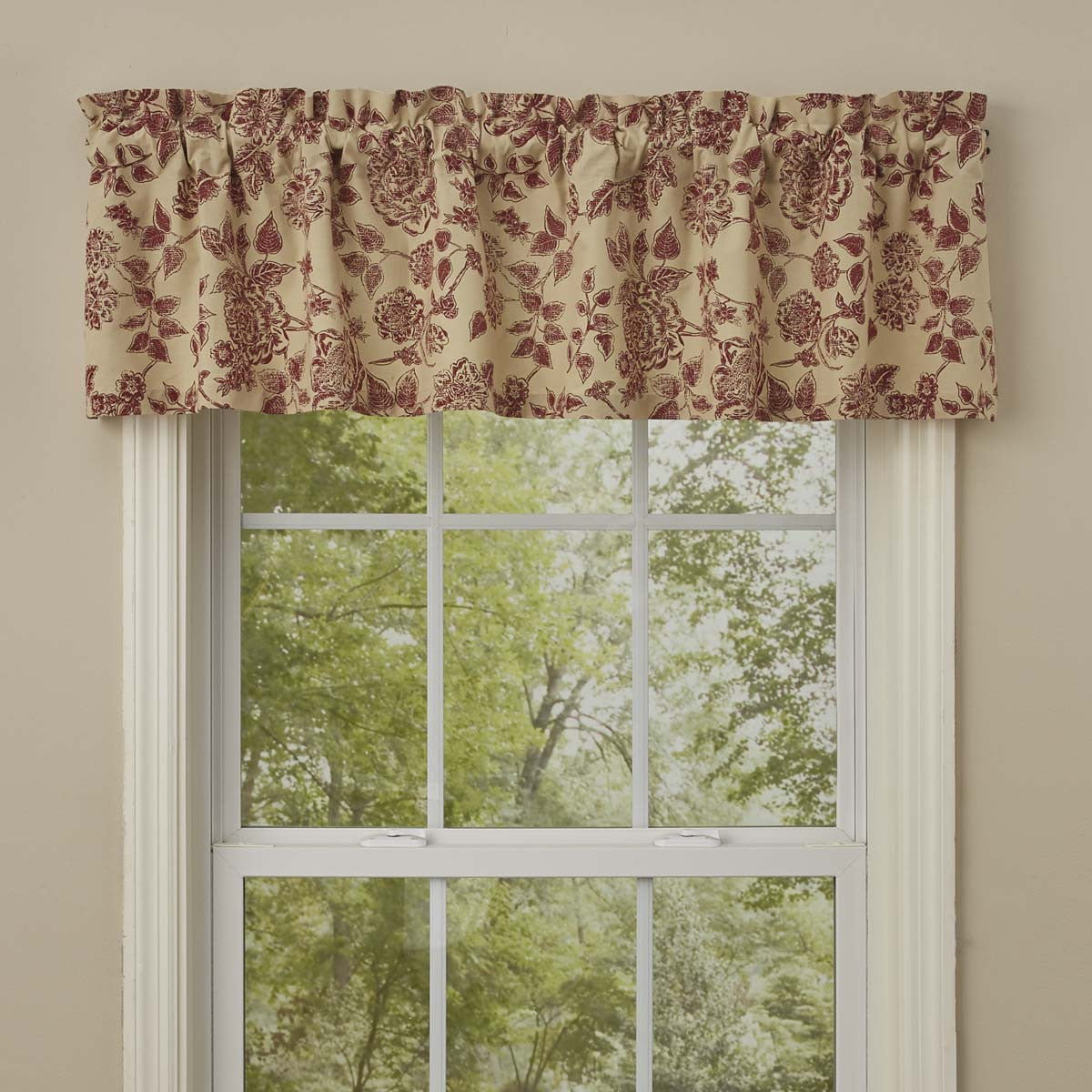 Rustic Floral Valance Curtains