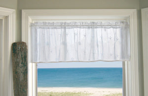 Sand Shell Valance in white or ecru without shell trim