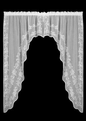 Sheer Divine Lace Swag Curtains 63"