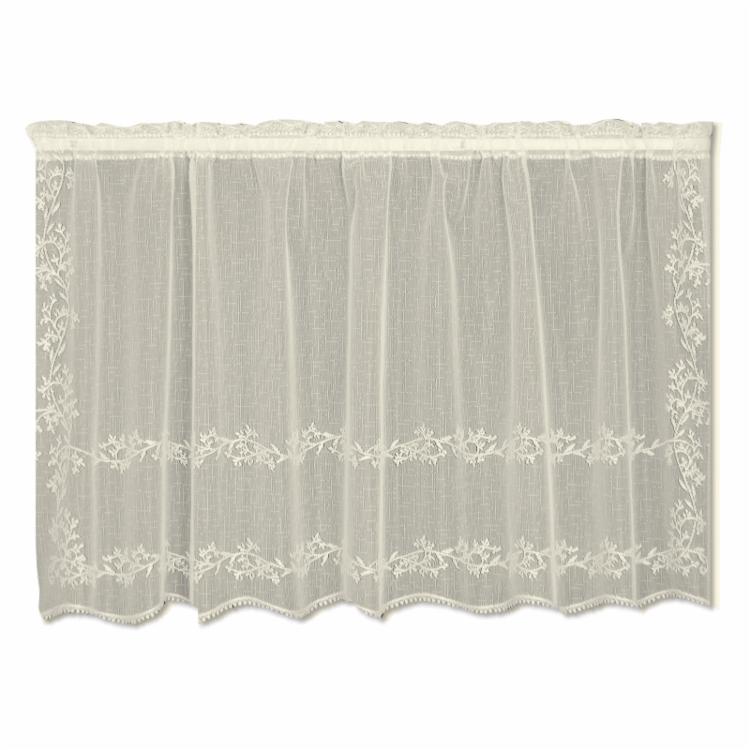 Sheer Divine Lace Tier Curtains 36"