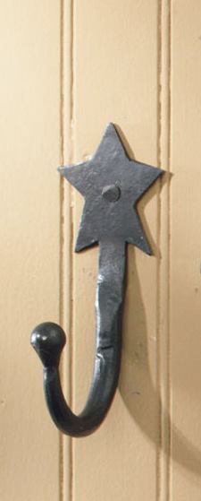 Star Hand Forged Iron Single Hook