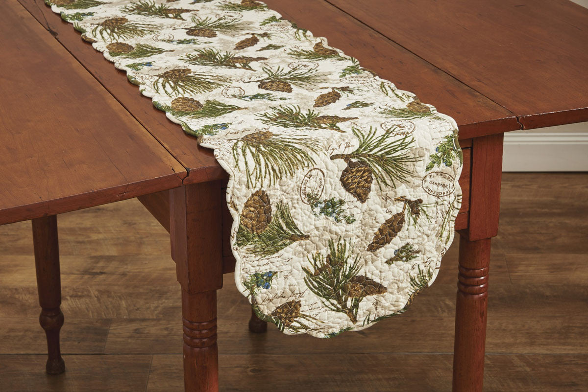 Walk In The Woods Quilted Table Runners 36"