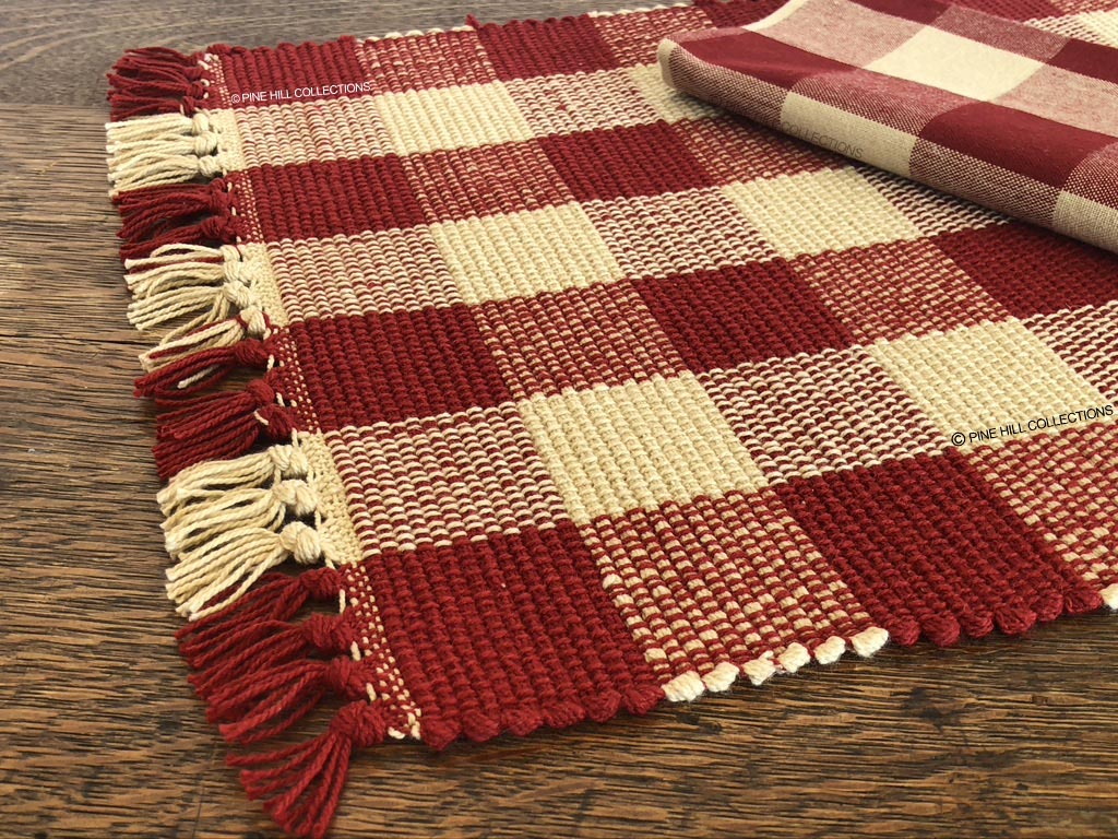 Wicklow Garnet Red Placemats Set of 2