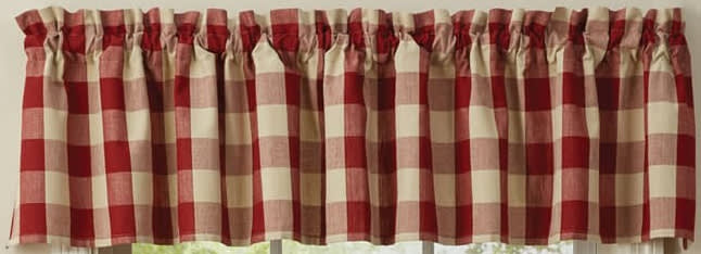 Wicklow Garnet Red Valance Curtains