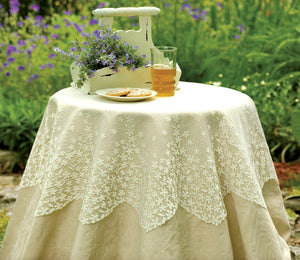 Blossom 42" Lace Round Table Topper 