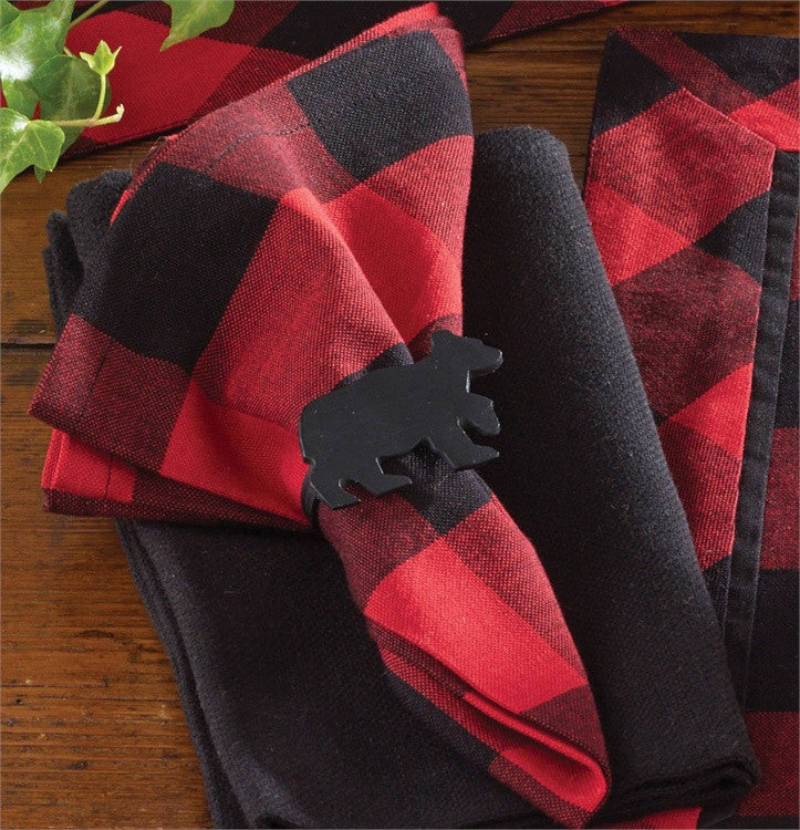 Buffalo Check Napkin -18"x18" Red & black check by Park Designs