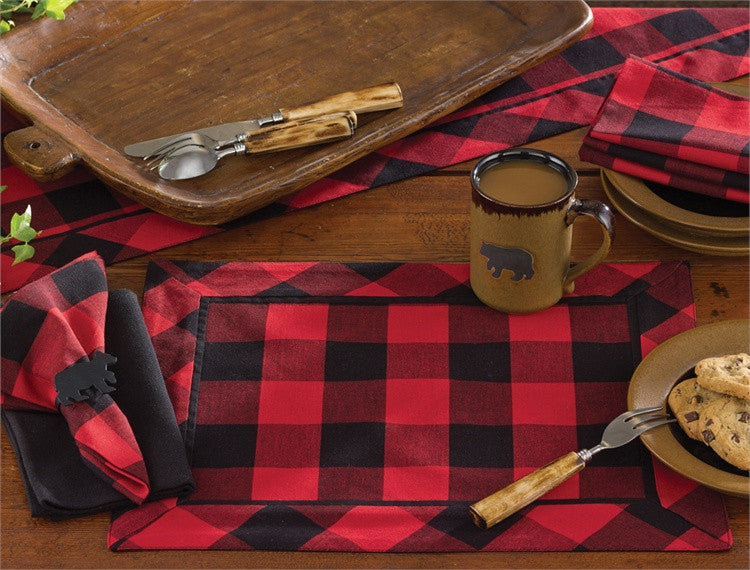 Buffalo Check Placemat -Red & black check by Park Designs 