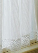 Chelsea 36" tier pinstripe with bottom lace by Heritage Lace