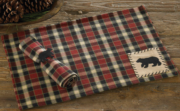 Concord Black Bear Placemats - Pine Hill Collections 