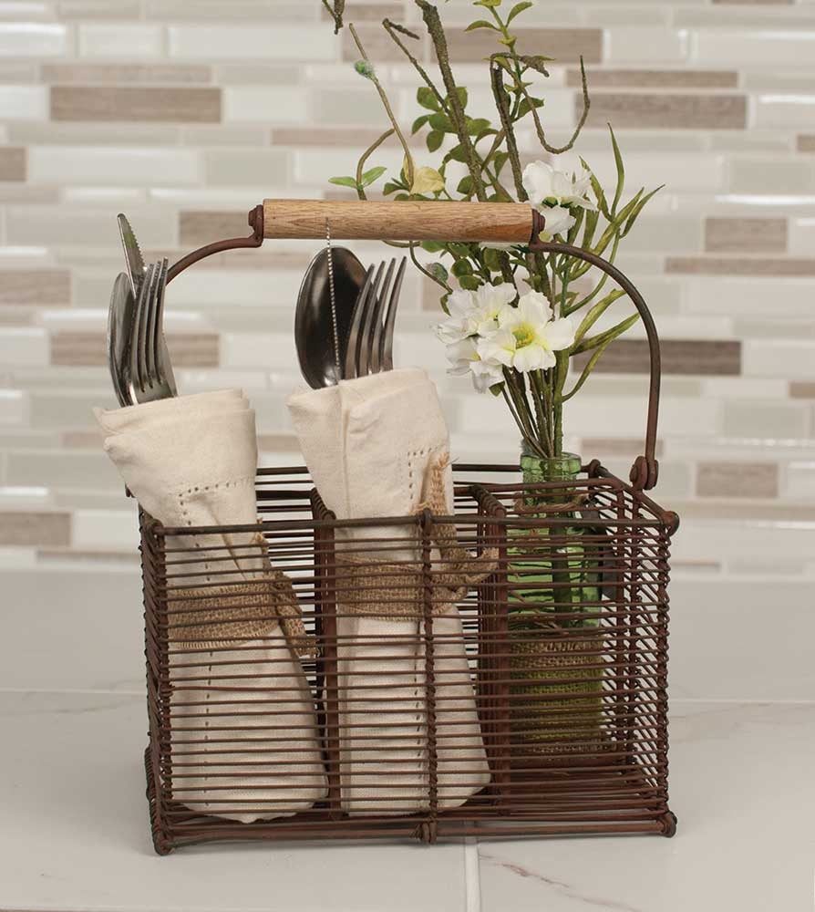 Divided Cutlery Caddy - Pine Hill Collections 