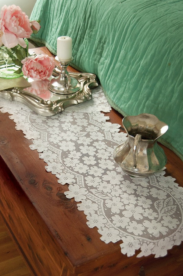Dogwood Lace 14" x 53" Table Runner by Heritage Lace