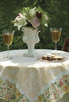 Floret Lace Table Topper 36" square by Heritage Lace