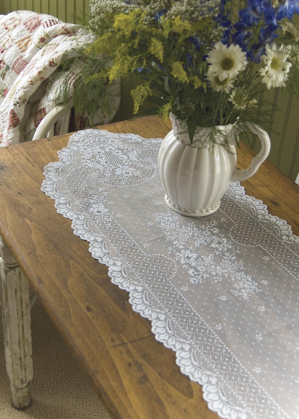 Floret Lace 14"x72" Table Runner by Heritage Lace