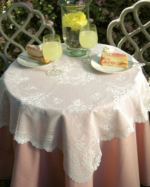 Floret Lace Table Topper 36" square - Pine Hill Collections 