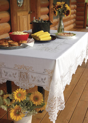 Heirloom Lace Tablecloth 70" x 108" Rectangle - Pine Hill Collections 