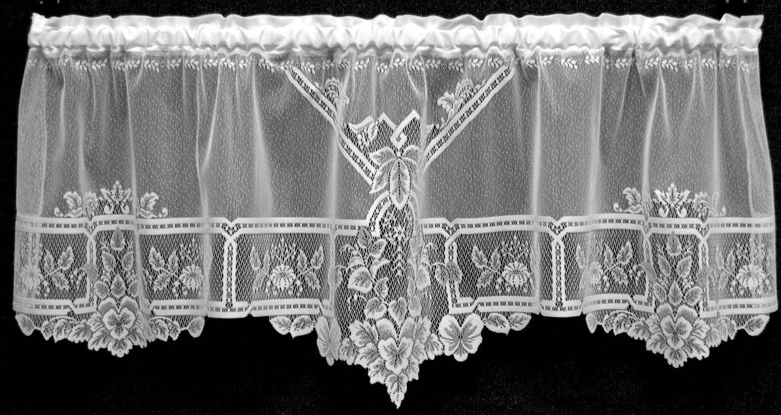 Heirloom Lace Sheer Valance - Pine Hill Collections 