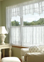 Heirloom lace Sheer Valance Ecru, White, Heritage Lace