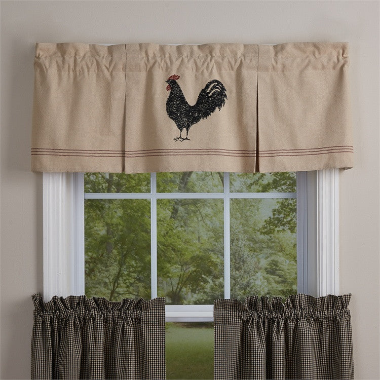 Hen Pecked Lined Pleated Valance Curtains Pine Hill Collections