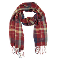 Neck Scarf Princeton Burgundy Multi Plaid - Pine Hill Collections 